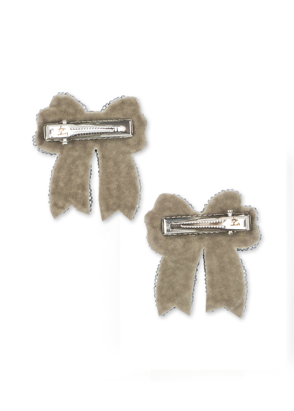 2 PACK SEQUIN BOW HAIR CLIP - silver – view 6