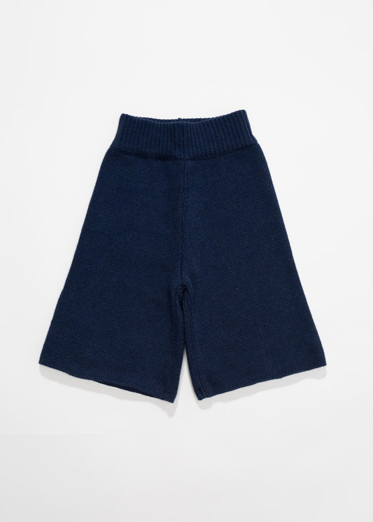 Cotton trousers – navy blue